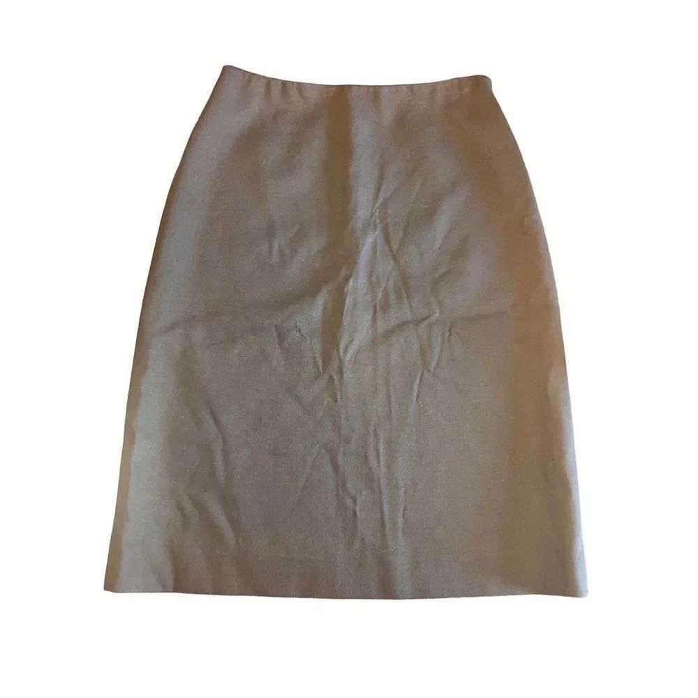 Vintage Michael Kor Bergdorf Goodman lana wool dark navy pencil skirt classic 2